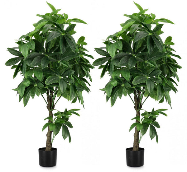 Lot de 2 Plantes Artificielles avec Pot Ø 70x160 cm Pachira Aquatique en Plastique online