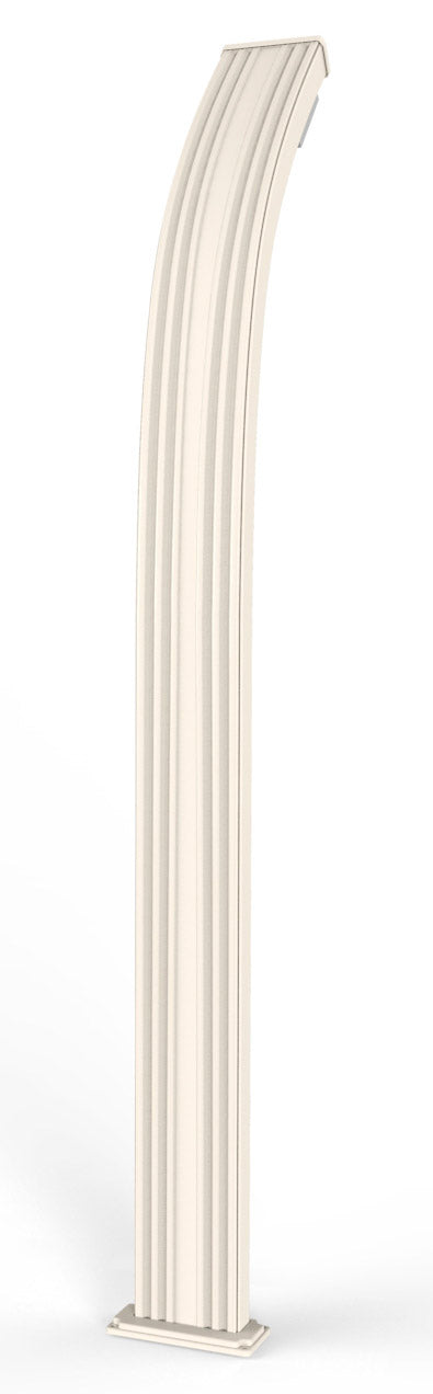 Doccia Solare da Esterno Giardino 30L Miscelatore e Lavapiedi Arkema Spring Bianco Crema