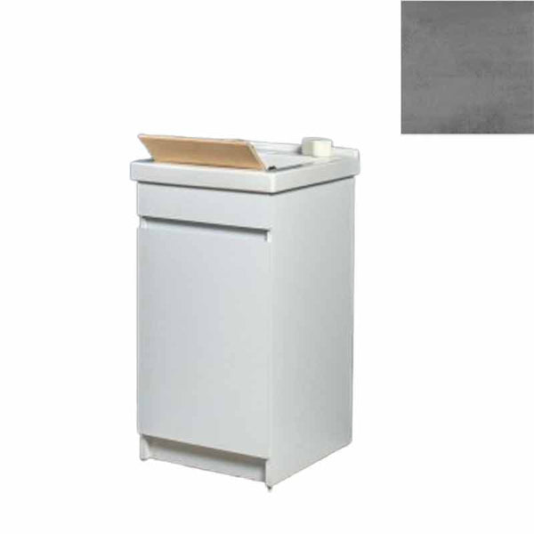 Mobile Lavatoio in Ceramica 1 Anta con Strofinatoio in Legno Massello 45x50x86A cm Grigio Cemento prezzo