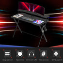 Scrivania da Ufficio Porta PC con Piano Rialzato in MDF 140x60x90 cm  Nero