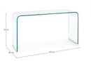 Consolle Iride Rettangolare con Vetro 125x40 in Vetro