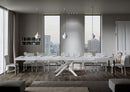 Tavolo Allungabile 160-420x90x77 cm Volantis Premium Bianco Frassino Telaio Bianco 