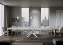 Tavolo Allungabile 160-420x90x77 cm Volantis Premium Bianco Frassino Telaio Bianco 