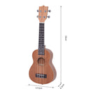 Ukulele Soprano in Legno di Sapelli 53 cm con Testa in Okoume  Hawaiano