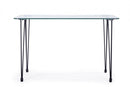 Scrivania Rondò 120x60 in Vetro Nero