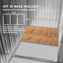 Casetta da Giardino con 4 Prese d'Aria e 2 Porte Scorrevoli 277x195x192 cm in Acciaio Marrone Chiaro 