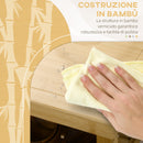 Carrello da Cucina 83x45x96 cm con Ruote in Bambù Naturale