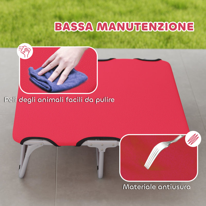 Brandina per Cani Piccoli Pieghevole 71x58x20 cm per Interno ed Esterno Rosso   