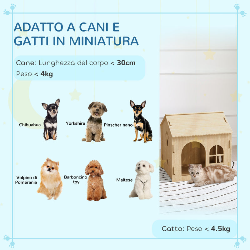 Cuccia per Cani da Interno 49,5x41x51 cm in Legno   