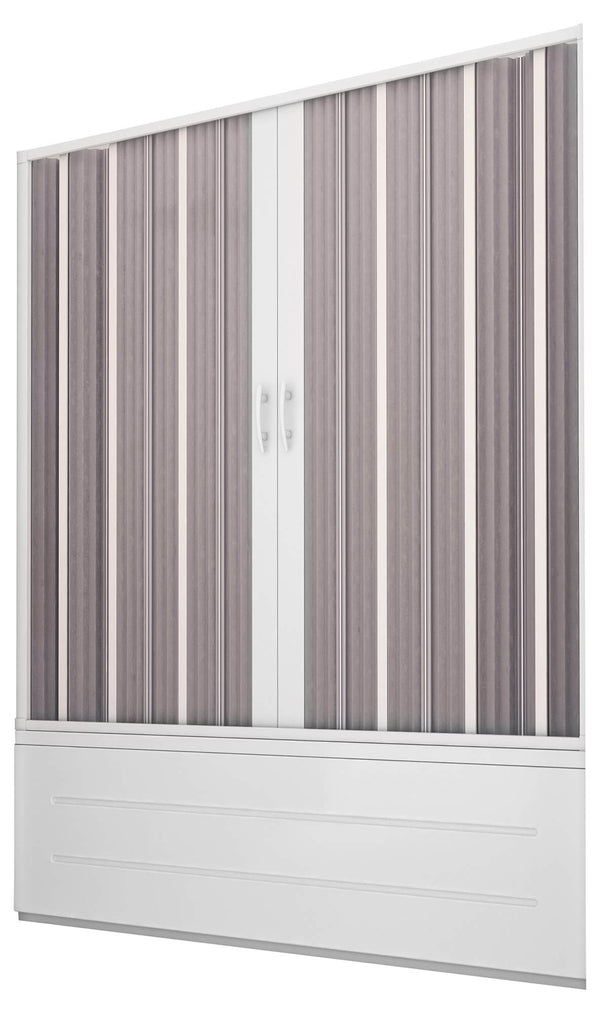 online Pare Baignoire Linéaire 170x150 cm 2 Portes Pliantes PVC Ouverture Latérale H150 cm Dorini Blanc