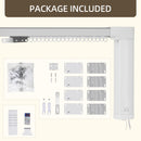 Binario per Tende Motorizzato 2,45-4,6m con Telecomando in Alluminio Bianco