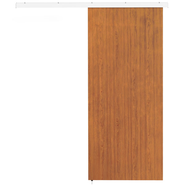 Porta Scorrevole 90x3,5x210 cm con Kit Montaggio e Binario in MDF Effetto Legno Marrone sconto
