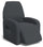 Housse de fauteuil inclinable extensible taille unique avec poche latérale gris foncé