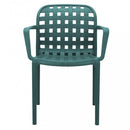 Sedia da Giardino Sharon 58x57,5x82,5 h cm in Polipropilene Petrolio