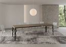 Tavolo Allungabile 200-304x90x77 cm Karamay Tortora Telaio Antracite 