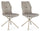 Lot de 2 chaises 50x66x94h cm Kepler Pu Tortora