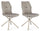 Lot de 2 chaises 50x66x94h cm Kepler Pu Tortora
