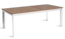 Tavolo da Giardino Allungabile 220/320x100x74 cm in Alluminio Vorghini Ghisoni Bianco