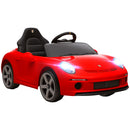 Macchina per Bambini 3-5 Anni con Licenza Ufficiale RUF GT Telecomando Cintura di Sicurezza e Musica Rosso      