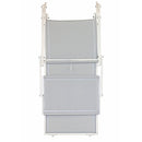 Lettino Prendisole da Giardino 181x60xH39 cm in alluminio bianco ghiaccio Bagnino