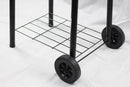 Barbecue a Carbone  con Affumicatore 84x48x116 cm in Acciaio con Ruote Saturnino