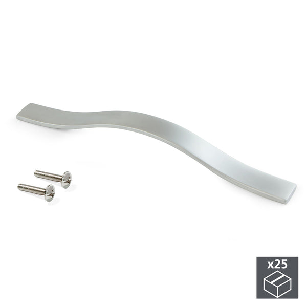 Emuca Poignées de Meubles Interaxis 128 mm Zamak Chrome Mat 25 Pièces prezzo
