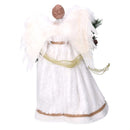 Puntale tessuto angelo bianco cm Ø26xh40