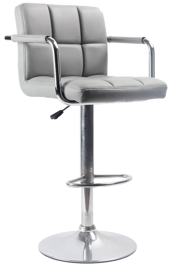 acquista Tabouret avec Vérin à Gaz et Siège Pivotant en Simili Cuir Motti Charlotte Gris