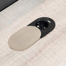 Multipresa da Incasso 1 Presa 1 USB da Scrivania in Acciaio e Plastica Emuca