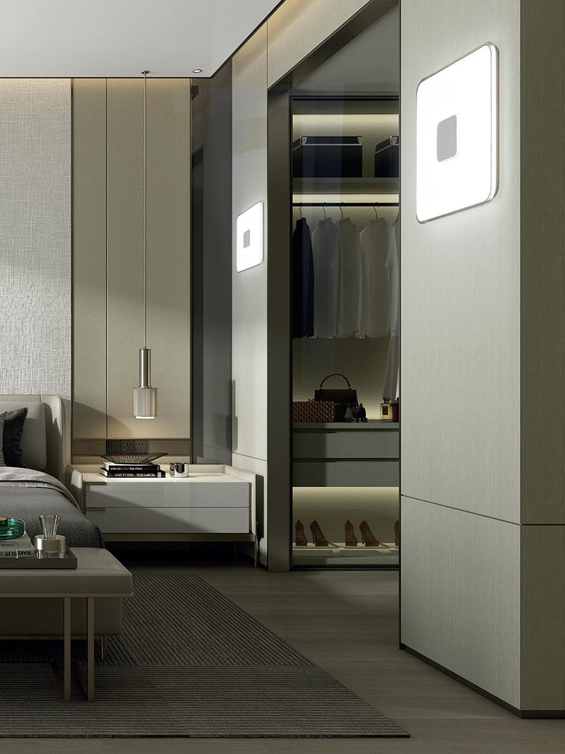 Plafoniera Quadrata a LED da Interno 45W Dimmerabile con Telecomando Sovil Bianca