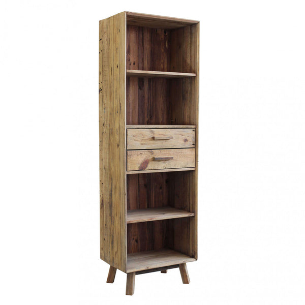 Bibliothèque Collin 60x40x190 h cm en pin recyclé marron online