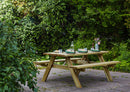 Tavolo Pic Nic 177x153x76 cm con 2 Panche Richiudibili Panorama in Legno di Conifera  