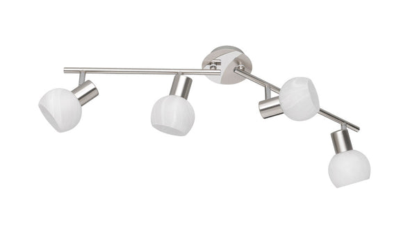 acquista Plafoniera da Interno Attacco E14 in Metallo Nichel Opaco