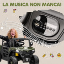 Macchina Elettrica Bambini 12V con Telecomando Sospensioni Bagagliaio e Musica Età 3-8 Anni Verde      
