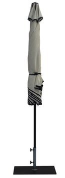 Ombrellone da Giardino Ø3 m Palo Ø38 mm in Alluminio Tessuto Dralon Acrilico Border Bianco