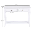 Tavolo Consolle per Ingresso Bianco Opaco 100x33x76 cm 