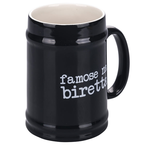Boccale di Birra Ø8x13 cm in New Bone China VdE Tivoli 1996 Spqr nero acquista