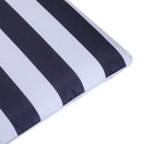 Set 6 Cuscini per Sedia Sfoderabili 100% Poliestere Bianco e Blu 42x42x5 cm 