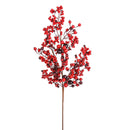 Set 6 Rami Tralcio Bacche e Ilex H76 cm Rosso