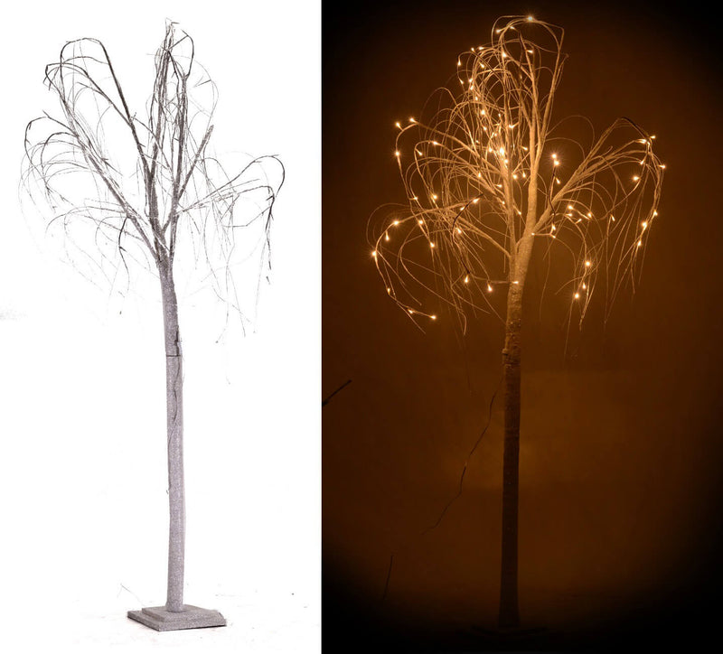 Albero di Natale Luminoso in Legno H180cm Salice Bianco