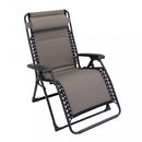 Sedia Sdraio Zero Gravity Reclinabile Pieghevole 165x79x117 h cm in Metallo e Oxford Grigio