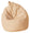 Fauteuil poire en simili cuir beige Avalli