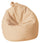 Fauteuil poire en simili cuir beige Avalli