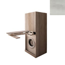 Mobile Lavanderia a Colonna per Lavatrice o Asciugatrice con Asse da Stiro e Ante Superiori 70x70x174A cm in Nobilitato Unika Olmo Bianco