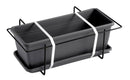 Vaso 60x17x14,5 cm in Polipropilene con Supporto Kit Cassetta Mare 60 Antracite