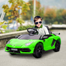 Macchina Elettrica per Bambini 12V con Licenza Lamborghini Aventador SVJ Roadster Verde