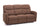 Canapé 3 places avec fauteuil inclinable manuel en tissu Kube marron