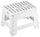 Tabouret Pliant 30x22x22 cm en Polypropylène Blanc