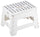 Tabouret Pliant 30x22x22 cm en Polypropylène Blanc