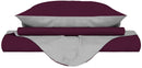 Copripiumino con Sacco e Federe Doubleface Prugna\/Grigio Chiaro Varie Misure
